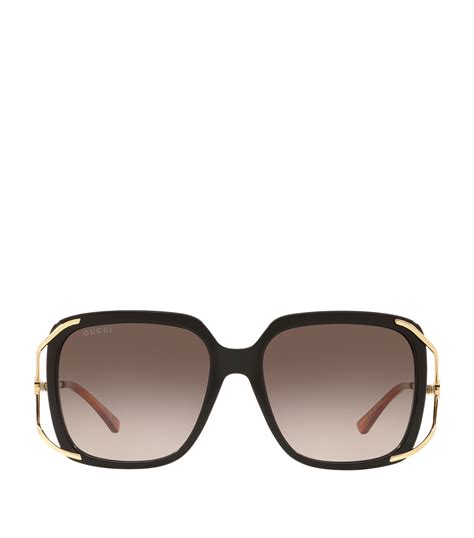 52mm square sunglasses gucci|Gucci women's oversized square sunglasses.